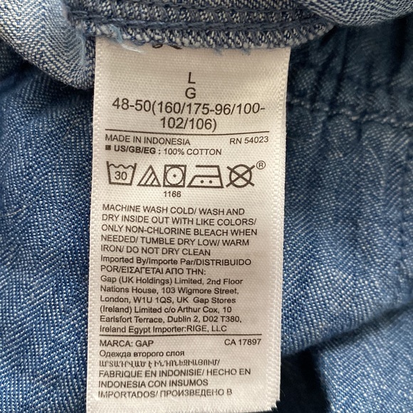 Women’s Gap drawstring lightweight cotton fabric denim joggers - Picture 5 of 6